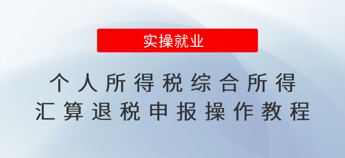 個人所得稅綜合所得匯算退稅申報操作教程！