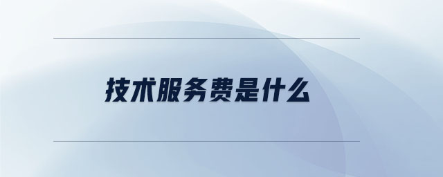 技術服務費是什么
