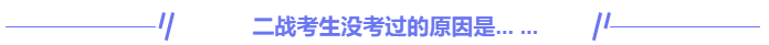 中級會計二戰考生沒考過的原因是