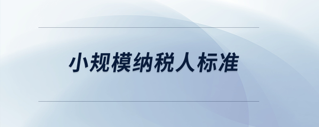 小規模納稅人標準？