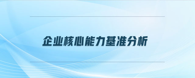 企業核心能力基準分析