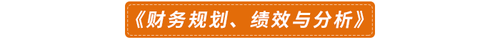 《財務規劃、績效與分析》