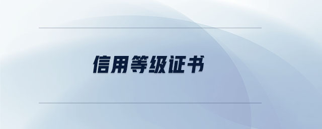 信用等級(jí)證書(shū)