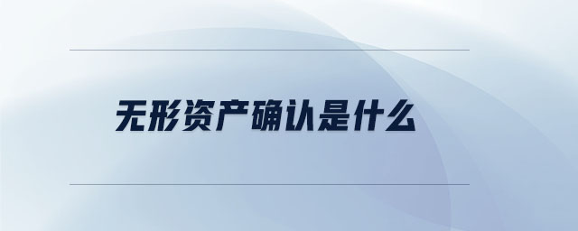 無形資產確認是什么