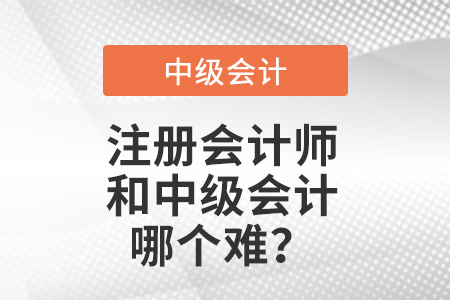 注冊(cè)會(huì)計(jì)師中級(jí)會(huì)計(jì)師哪個(gè)考試難？