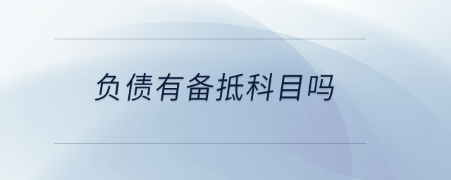 負債有備抵科目嗎？