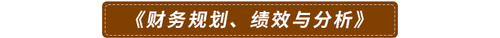 《財務規劃、績效與分析》