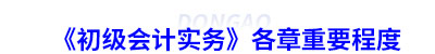 《初級會計實務》各章重要程度