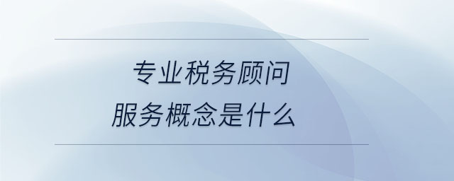 專業稅務顧問服務概念是什么