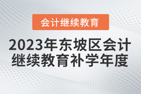 2023年四川省東坡區(qū)會計繼續(xù)教育補學年度