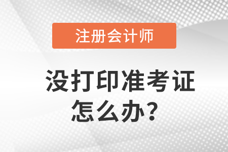 2023年注冊會(huì)計(jì)師考試準(zhǔn)考證沒打印怎么辦？