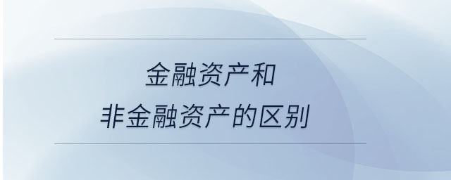 金融資產和非金融資產的區別