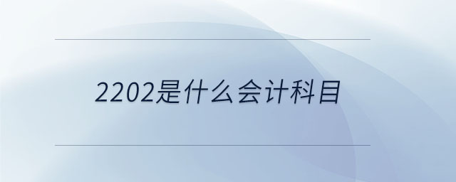 2202是什么會計科目