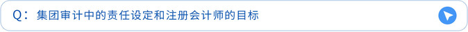 集團審計中的責任設定和注冊會計師的目標 集團審計中的責任設定和注冊會計師的目標