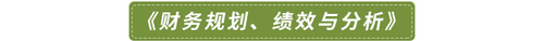 《財務規劃、績效與分析》