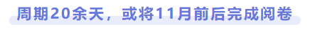 周期20余天，或?qū)?1月前后完成閱卷