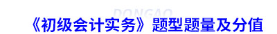 《初級會計實(shí)務(wù)》題型題量及分值