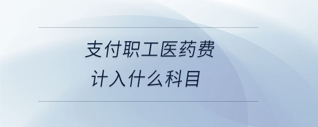 支付職工醫藥費計入什么科目