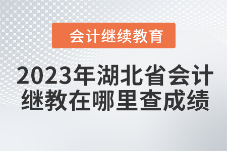 2023年湖北省會計繼續教育在哪里查成績？