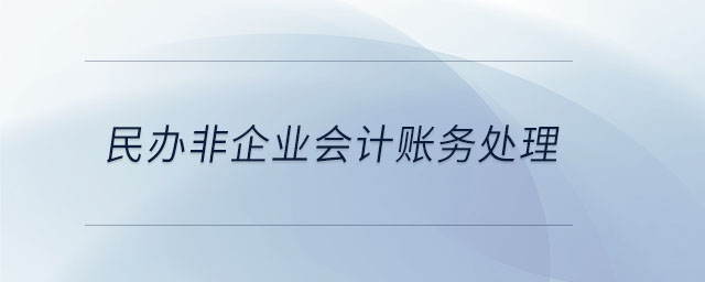 民辦非企業會計賬務處理