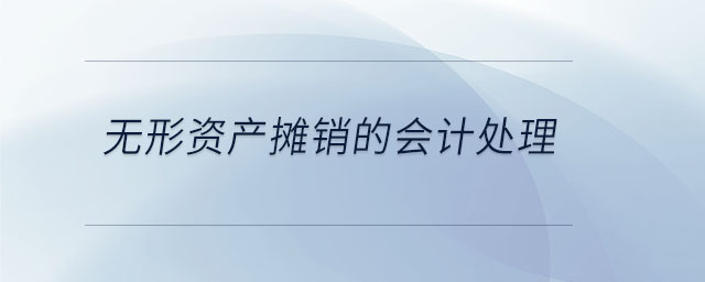 無形資產攤銷的會計處理