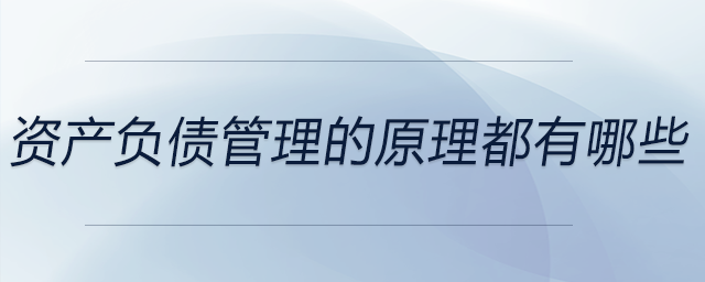 資產負債管理的原理都有哪些