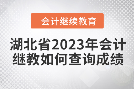 湖北省2023年會(huì)計(jì)繼續(xù)教育如何查詢成績(jī)？