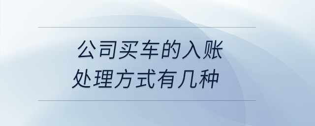 公司買車的入賬處理方式有幾種？