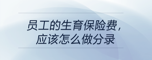 公司收到了員工的生育保險費，應該怎么做分錄？