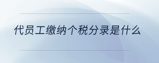 代員工繳納個稅分錄是什么？
