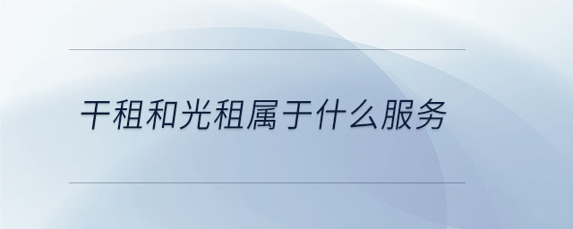 干租和光租屬于什么服務