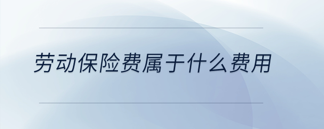 勞動保險費屬于什么費用？