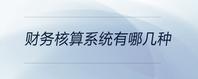 財務核算系統有哪幾種