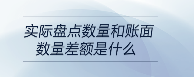 實際盤點數量和賬面數量差額是什么