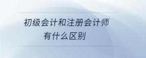 初級會計和注冊會計師有什么區別