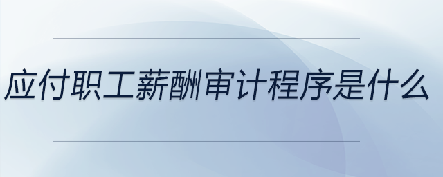 應付職工薪酬審計程序是什么