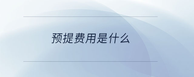 預提費用是什么