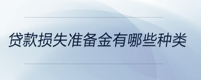 貸款損失準備金有哪些種類