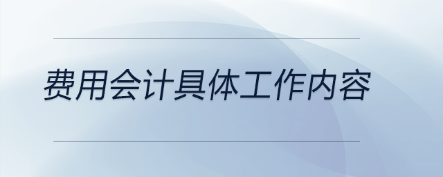 費用會計具體工作內容