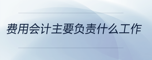 費用會計主要負責什么工作