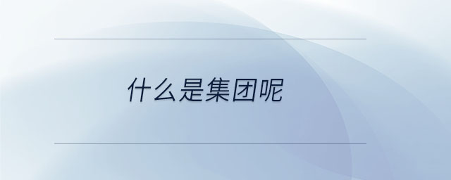 什么是集團(tuán)呢