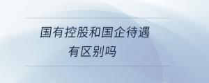 國有控股和國企待遇有區別嗎