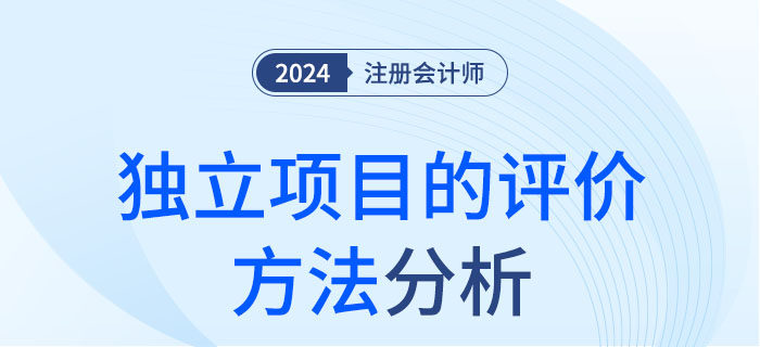 獨立項目的評價方法-大