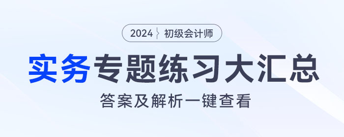 2024年《初級會計實務》專題練習大匯總，內附答案及解析！