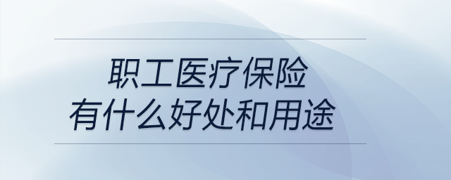 職工醫療保險有什么好處和用途