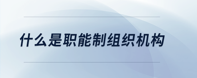 什么是職能制組織機構