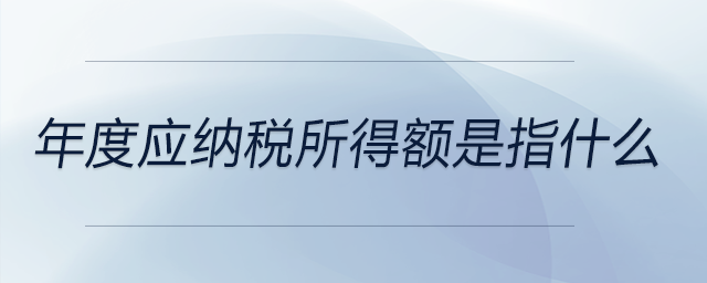 年度應納稅所得額是指什么