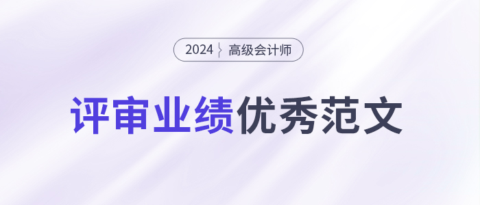 高級會計師評審業績優秀范文，私企/國企/小單位/事業單位...