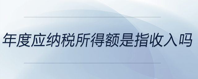 年度應納稅所得額是指收入嗎