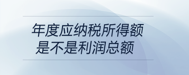 年度應納稅所得額是不是利潤總額